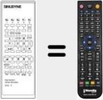 Replacement remote control for DIGI SYSTEM 6700 PIP