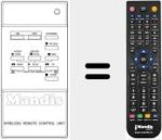 Replacement remote control for INFRARED T110 VPR