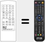 Replacement remote control for MULTI SYSTEM REMOTE