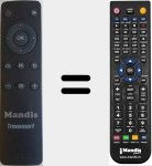 Replacement remote control for Vega S95