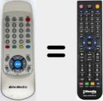 Replacement remote control for RM-C2 (AVER003)