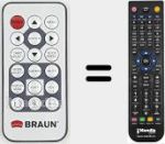 Replacement remote control for BRAUN003
