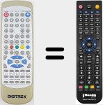 Replacement remote control for DIGI001