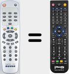 Replacement remote control for REMCON1743