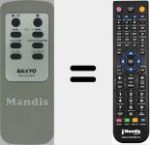 Replacement remote control for RB-UB295M