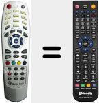 Replacement remote control for REMCON1158