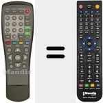Replacement remote control for REMCON477