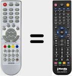Replacement remote control for DVB4580