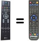 Replacement remote control LG WHV14664