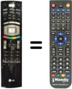Replacement remote control LG WHV12457