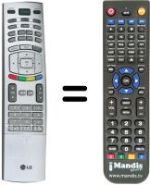 Replacement remote control LG WHV15079