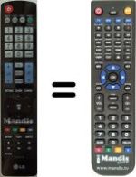 Replacement remote control LG WHV12440