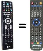 Replacement remote control LG WHV12456