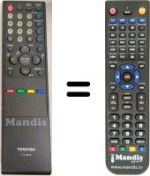 Replacement remote control Toshiba SEC14266