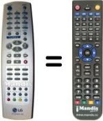 Replacement remote control LG RZ 29FA34 RB