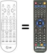 Replacement remote control LG CB 21T43 TG