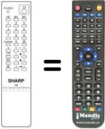 Replacement remote control Sharp 21 N 52 E1