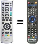 Replacement remote control Sharp LC 42 WD1S
