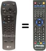 Replacement remote control LG BD 260
