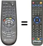 Replacement remote control FRANCE TELECOM MALIGNE TV (ver. 2)