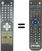 Replacement remote control NordMende NM 3205 SE