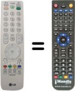 Replacement remote control LG 19 LU 5000