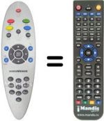 Replacement remote control NordMende WF 28100