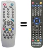 Gleichwertige Fernbedienung TEC STV 365 SAS