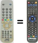Gleichwertige Fernbedienung JVC AV 14BM8EPS