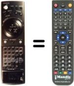 Replacement remote control Sharp VC H94 GM