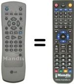 Replacement remote control LG STV 365