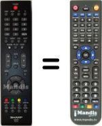 Replacement remote control Sharp LC 42 SB55