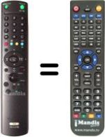 Replacement remote control Sony KV-32 FX68K