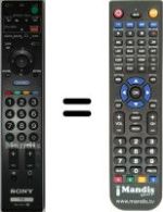 Gleichwertige Fernbedienung Sony KDL-40 W4000