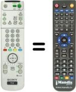 Replacement remote control Sony KP-61 PS2