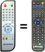 Replacement remote control Sunstech DTB-P500 HD BLACK