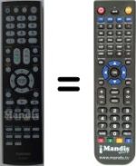 Replacement remote control Toshiba 7076 DD