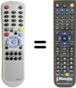 Replacement remote control VOXSON CRT 14'
