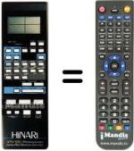 Replacement remote control VTV 100