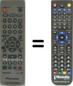 Gleichwertige Fernbedienung Pioneer DVR 433 HS