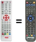 Replacement remote control DIUNAMAI WD-LE 1100