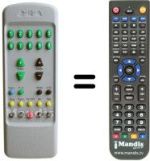 Gleichwertige Fernbedienung Mivar 26 M 2 DVB