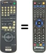Replacement remote control Sony DVP-S 7700