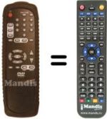Replacement remote control MAJESTIC DVD 200