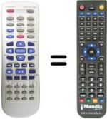 Replacement remote control Vestel DVD AV RECEIVER