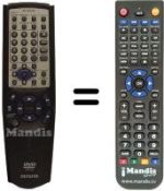 Gleichwertige Fernbedienung Aiwa XD-DV370