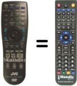 Gleichwertige Fernbedienung JVC XV-D701