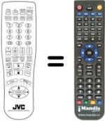 Gleichwertige Fernbedienung JVC XV-521BK