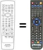 Replacement remote control Sharp DV 700 S