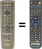 Replacement remote control Sharp DVNS 65